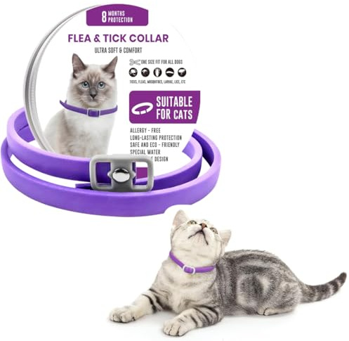 CATOR Collier Anti Puces pour Chien Réglable, Élimine Puces, Tiques, Poux, Résistant à l'eau,38CM