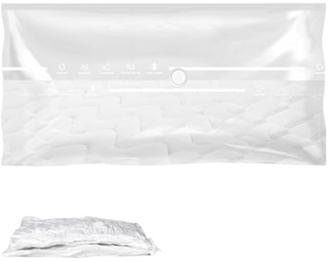 Sacco Sottovuoto Materasso Singolo 220 X 100 cm, Sacco per Materasso, Riutilizzabile, Impermeabile, Consente Di Risparmiare l'80% di Spazio, Design Trasparente per Vedere Facilmente Il Contenuto