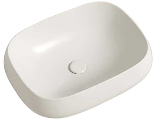 LXTEDJ Lusso Moderno Bagno Lavandino Piccolo Lavatoio Ceramica, Lavabo Artistico Bianco Latte, Facile Da Installare E Pulire, Adatto A Tutti Gli Stili Di Casa-56X42X14CM