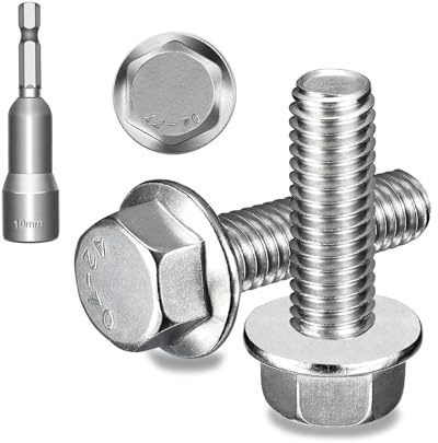 Ezitruz 30Stk Flanschschraube Sechskantschraube M6x20mm Bundschraube DIN 6921 Edelstahl A2 V2A Schrauben Mit Flansch Für Möbeln, Bauwesen, Ingenieurwesen