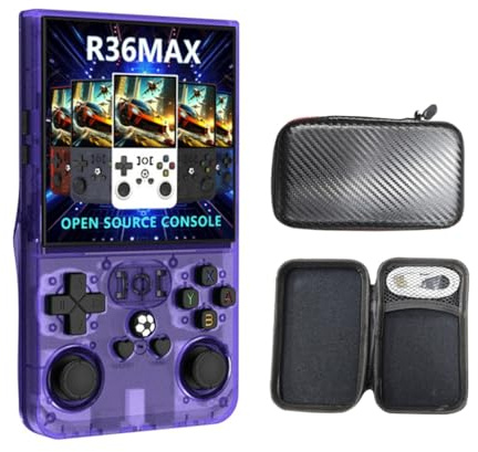 R36MAX Retro 64G Handheld Game Console 4 Screen Portable Pocket Video Player 64GB Game Player
