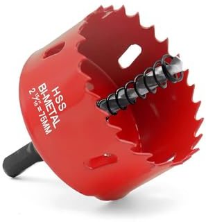 Lochsäge 75mm,Schnellarbeitsstahl HSS M42 Bi-Metall Lochsäge mit Trennbarem Bohrer für Holz,Rigips,Trockenbau,Kunststoffe