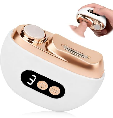 Elektrischer Nagelknipser, 3 in 1 Elektrische Nagelfeile Polieren mit LED 3 Gesch Ultraleise, Electric Nail Clipper für Kinder Senioren Erwachsene