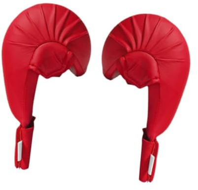 rongweiwang Slitstarka boxningshandskar och sparringhandledsstöd med professionella karatehandskar designade för kickboxning, sport, kickboxning, träningsutrustning, tävlingsskydd, röd, S