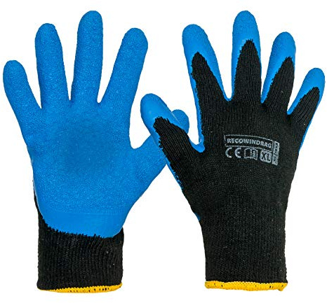 12 Paar Arbeitshandschuhe Winterhandschuhe Winter Thermo GEFÜTTERT XL (RECOWINDRAG)