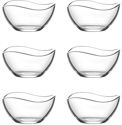 Lav 6 copas de cristal Vira rígida (Vidrio – Cuenco de postre vorspeise rígida 215 ml)