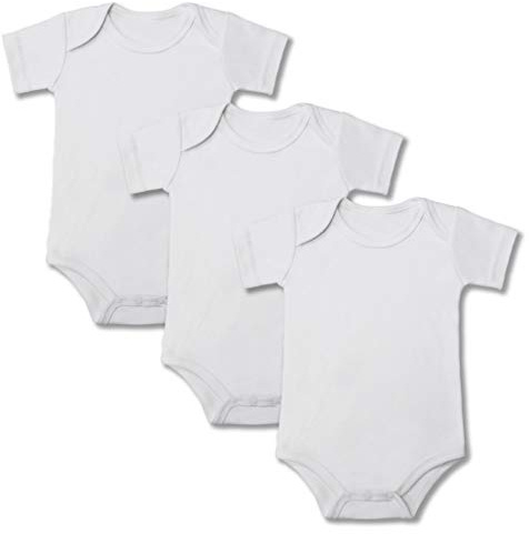 BINIDUCKLING Baby Mädchen Body 3-Pack Kurzarm Einfarbig