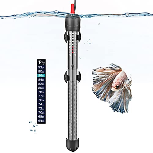 HITOP HP-608 200W Submersible and Adjustable Aquarium Heater With Thermometer and Suction Cups