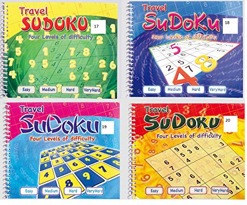 1 X Travel Sudoku Book Spiral Bound 135 Puzzles In Each Activity Book