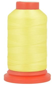 Bobine fil mousse polyester 1000m fabriqué en France pour surjeteuse jaune vert