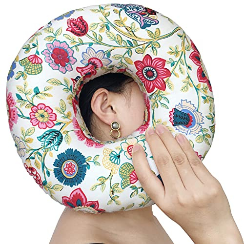 BNRendles Cuscinetti per piercing all'orecchio per chi dorme sul lato con foro per l'orecchio, supporto CNH per alleviare il dolore alla testa, sollievo dal dolore all'orecchio, protezione per le