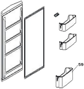Candy 49121752 Fridge Freezer Shelf