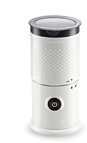 Mousseur à Lait en Acier Inoxydable Électrique Chaud Froid Lait Vapeur Mousse Souple Réchauffeur Automatique et Silencieux, Facile à Utiliser et à Nettoyer, (Couleur : Noir) (Blanc