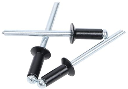 30/50 Stück schwarze Blindnieten aus Aluminium mit Senkkopf, Standardtyp 2,4 mm, 3,0 mm, 3,2 mm, 4,0 mm-4,0 x 7 mm, 50 Stück