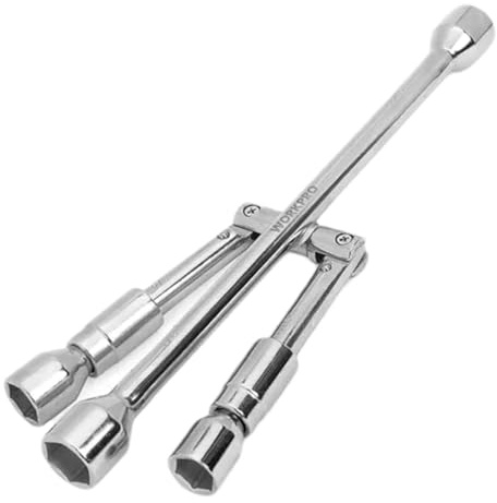 Pcingsia Strumento per la rimozione dei dadi delle anse, in acciaio al carbonio, chiave a 4 vie, strumento di rimozione dei dadi delle ruote, versatile e portatile, per camion leggeri, e