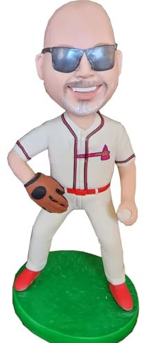 Helgee Custom Bobblehead Baseballer Custom Wackelkopf, personalisierte Custom Full, Actionfigur basierend auf Ihrem Foto, benutzerdefinierte personalisierte einzigartige handgefertigte