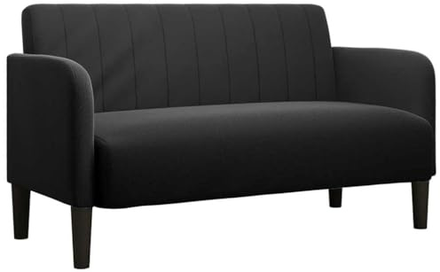 vidaXL Zweisitzer-Sofa Schwarz 109 cm Samt