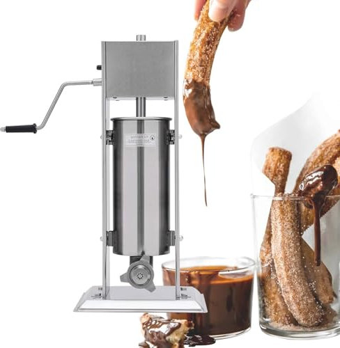 Machine à Churros Verticale Professionnelle, 5 L, Manivelle, Pour Churros, Beignets Espagnols, Machine à Injection De GeléE, Avec 4 Buses Interchangeables