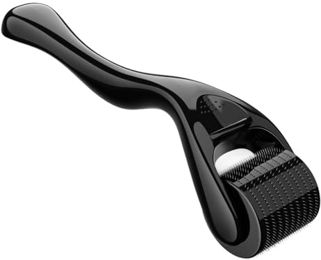 Ceeyoll Rouleau de Croissance de Barbe, Derma Roller, Rouleau à Micro-Aiguilles0,5 Mm, Pour la Repousse des Cheveux et de la Barbe, Le Visage, La Réduction des Cicatrices et des Rides, Et la Barbe