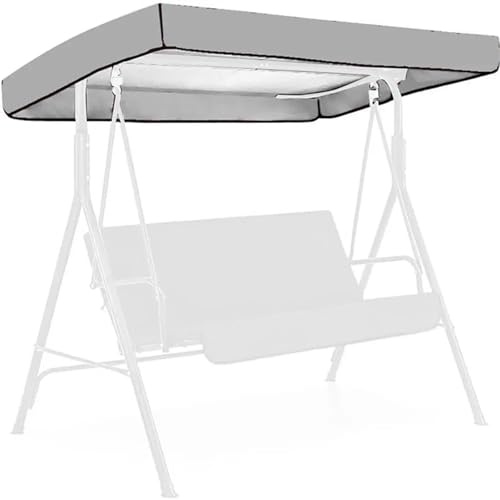 Swing canopy replacement 191 * 120 * 18cm Swing Chair Cover Water And Dust Proof Sunshade Canopy Summer For Outdoor Garden Playground Swing Chair Cover(Grey)