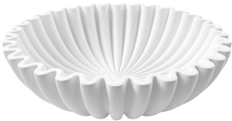 Hbbgdiy Rüschenschale Groß 9, 8 Zoll Dekorative Obstschale Stylish Modern Design Candy Snack Tablett Schlüsselhalter Herzstück für Küchentisch -Eingangsregal