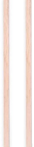 Holzdübelstangen, Quadratische Balsaholzleisten 300 mm/500 mm (2x2-15x15 mm) for Flugzeugmodellbau und Bastelarbeiten, 2er-Pack(500x4x4mm)