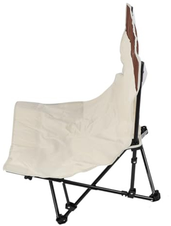 AKLOSIPY Vielseitiger, Leichter, Klappbarer Strandstuhl mit Verstellbarer Rückenlehne, Bequemer Unterstützung für Camping, Outdoor und Terrassennutzung (Beige)