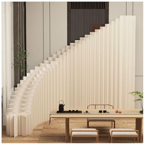 Aeovot Papier Room Divider Wall, Paravent Raumteiler Innen, Faltbar Ziehharmonika Trennwand Raumteiler Ideen Ohne Bohren, Raumtrenner Beweglich, Room Separator für Zuhause