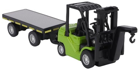 Yanmis Mini Carrello Elevatore RC, Auto Giocattolo 1/64 RC, App Bluetooth e Carrello Elevatore Telecomandato con Rimorchio, Forca di Sollevamento Trasformabile 2 in 1 e Gancio, Regali (GREEN)