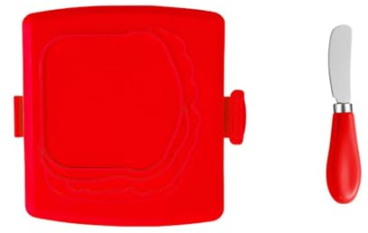 2026 Upgraded Sandwich Maker & Toaster Grill - Easy To Clean & Store, Dishwasher Safe Breakfast Maker, Includes Heat(Red,C)