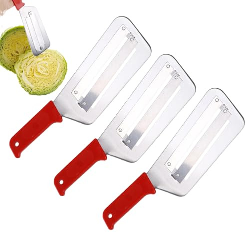 Cuchillo De Doble Hoja Para Verduras, Paquete de 3 Cortador De Col, Pelador De Col De Acero Inoxidable, Utensilios De Cocina Reutilizables Para Pelar Calabacines Y Zanahorias