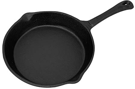 Besto Cast Iron Pre-Seasoned Ovenproof Kitchen Skillet/Frying Pan Suitable for All Hobs Including Induction (16cm)