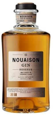 Nouaison Reserve 42% - Ginebra 500Ml – Ginebra Premium – Elaborada con una base de uva francesa – Ginebra madurada en barrica de Cognac – Ginebra elaborada para cócteles premium