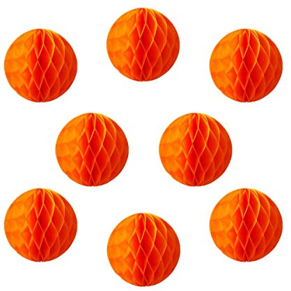 8 bolas de papel de 10 pulgadas, bolas decorativas de panal de abeja, pompones de papel, bolas de flores, bolas colgantes para cumpleaños, boda, guardería, baby shower, decoración del hogar (10