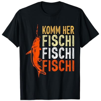 Angler Spruch Komm her Fischi Fischi Angeln T-Shirt