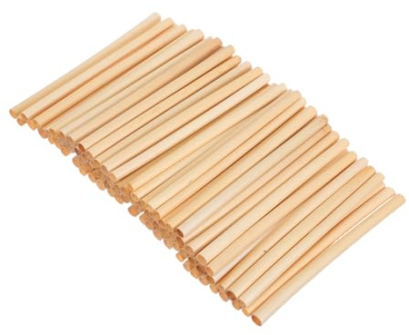 Yardwe Natural Bambusstangen 100 Pack- Einsätze Bastelmittel für Handwerk Und DIY Natural Colored zum Füllen von Insektenhotels Und Insektenhäusern