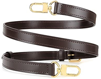 Senral Schulterriemen Verstellbar Dunkelbraun Echtleder Crossbody Strap Verstellbarer Taschengurt 41-50 Zoll Für Taschen Alma Neverfull Speedy