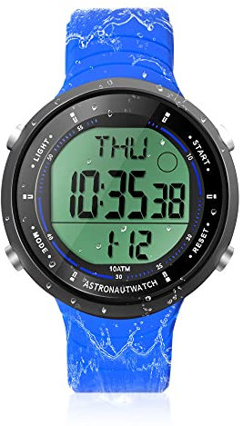 Reloj Pulsera Deportivo Impermeable 100 Metros para Buceo y Nadar con Despertador, Cronógrafo, Luz Trasera, Hora Dual, Calendario, Cuenta Regresiva, Formato de 12 o 24 Horas