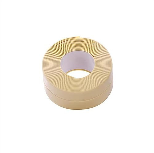 Bad-Dichtungsstreifen, Lückenband, PVC, wasserdichtes Dichtungsband, Mehltau-Klebeband, selbstklebender Dichtungsstreifen for Badezimmer, Küche, Badewanne, Toilette, Wandboden ( Color : Beige , Size :