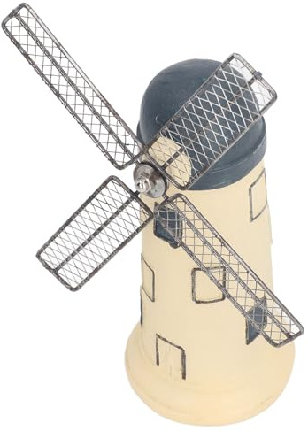 Statue de Moulin à Vent Hollandais, Figurine Décorative et en Résine Colorée, pour Meuble TV et Maison (Type 1)