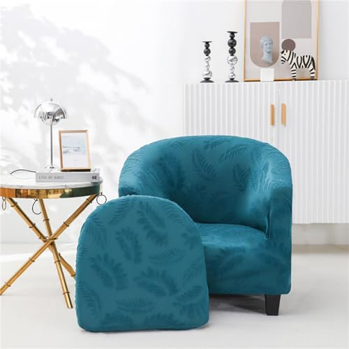 Morbuy Wasserdicht Sesselbezug Stretch mit Armlehne, 2er Set Sessel Überzug Universal Sesselhussen Stretch Weich Sesselüberzug Elastisch Hussen für Clubsessel Cocktailsessel (Türkis)