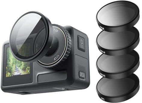Filtri set per obiettivo fotocamera per DJI Osmo Action 5 Pro Action 4 Action 3, 4 Pack CPL ND32 ND16 ND8 Filtro polarizzante a densità neutra HD Coperchio protettivo per DJI Action Accessori