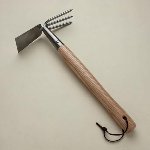 Deluxe Stainless Steel Japanese Double Head Hoe and Digging Fork
