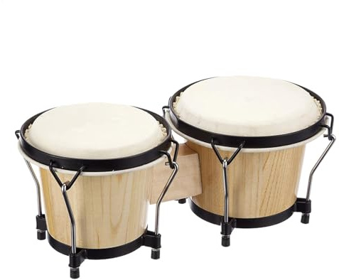 Bongo-trummor i trä | professionell handtrumma, professionellt slagverk musikinstrument, 15 cm och 18 cm bongos för nybörjare