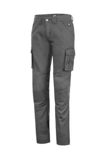 OJ Pantalone da Moto Cargo Lady, Protezioni Certificate su Fianchi e Ginocchia, Tasche Multiple, per Donna (IT, Numero, 48, Regular, Regular, Nero)