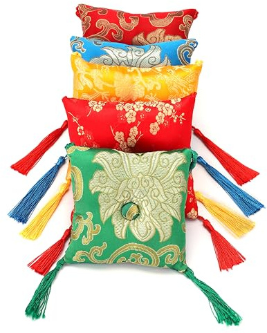 Singing Bowl Cushion — sound Bowl Pillow Mat Art Craft Decoration Made in Nepal | Mallet & Cushion dia(3.2) -Blue
