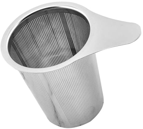 BIUDECO Filtro per Tè in Acciaio con Ergonomico Colino Fine per Foglie Sfuse Resistente e Facile da Adatto Tutti i Tipi Tisane e Infusi