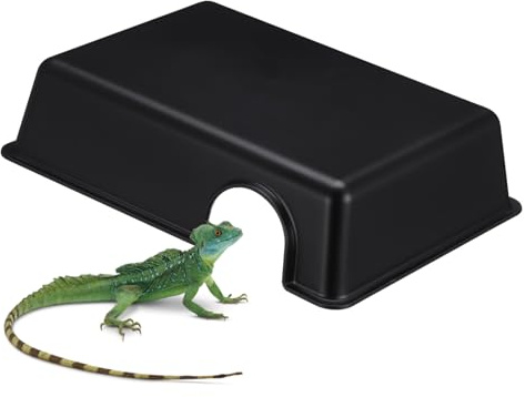 BAZEITFLOW Grotta Rifugio Per Rettili Realistica Per Terrario Nascondiglio Fresco e Naturale Per Gecko e Tartarughe Design Speciale Per Buio e Comfort Accessorio Decorativo Per Acquari e Terr