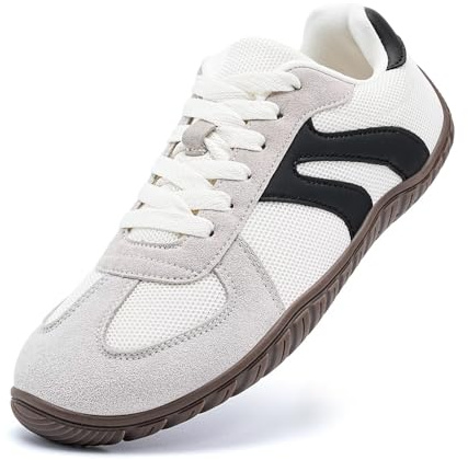 JUJIAOSO Barefoot Shoes Wide Casual Lace Up Retro Zero Drop Fashion Sneakers for Women Men