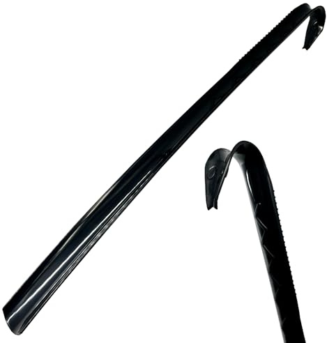 Cia&Co Calzador Largo 60 cm ABS Alta Resistencia con Goma Antideslizante y Protección Antiarañazos · 60 cm altura, 4,5 cm ancho y 2 mm de grosor · Para Botas, Botines, Zapatos y Zapatillas.